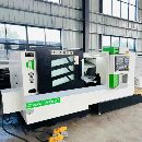 精品T55斜轨刀塔机，8寸中空液压卡盘，10工位伺服刀塔.